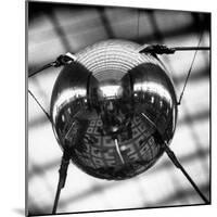 Model of Russian Satellite Sputnik I on Display at the Soviet Pavilion During the 1958 World's Fair-Michael Rougier-Mounted Photographic Print