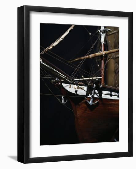 Model of Saint-Louis Ship Active on France-America Route Between 1820 and 1830-null-Framed Giclee Print