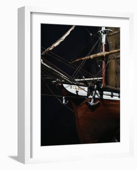 Model of Saint-Louis Ship Active on France-America Route Between 1820 and 1830-null-Framed Giclee Print