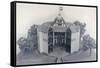 Model of the Globe Theatre, C1950-null-Framed Stretched Canvas