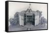 Model of the Globe Theatre, C1950-null-Framed Stretched Canvas