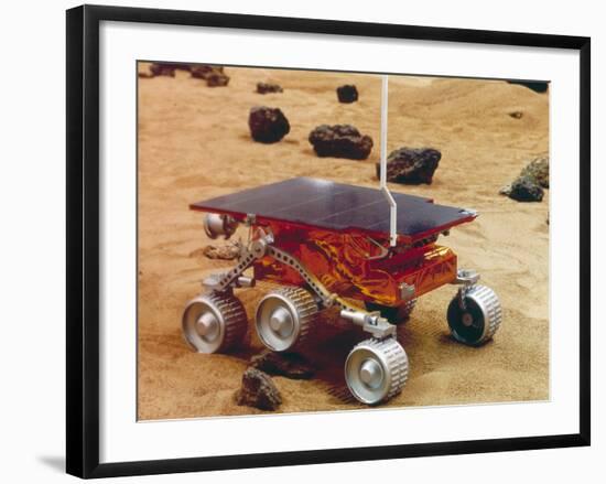 Model of the Mars Pathfinder Rover Sojourner-null-Framed Photographic Print