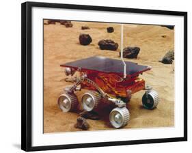 Model of the Mars Pathfinder Rover Sojourner-null-Framed Photographic Print