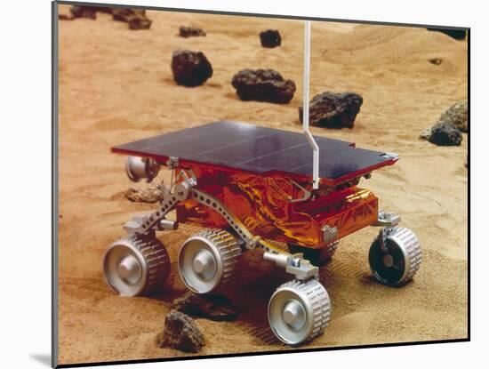 Model of the Mars Pathfinder Rover Sojourner-null-Mounted Photographic Print