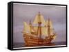 Model of the Ship Which Carried the "Pilgrim Fathers" from Europe to the New World-null-Framed Stretched Canvas