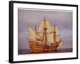 Model of the Ship Which Carried the "Pilgrim Fathers" from Europe to the New World-null-Framed Photographic Print
