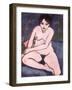 Model on Blue Ground, 1906-Ernst Ludwig Kirchner-Framed Giclee Print