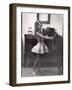 Model Posed Putting Costume Jewelry on Great Dane, Children's Fall Fashion-Nina Leen-Framed Photographic Print