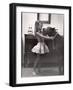 Model Posed Putting Costume Jewelry on Great Dane, Children's Fall Fashion-Nina Leen-Framed Photographic Print