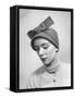 Model Posing in a Bonnet Styled Hat with Streamers That Are Drawn Around the Back of the Head-Nina Leen-Framed Stretched Canvas