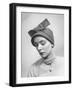 Model Posing in a Bonnet Styled Hat with Streamers That Are Drawn Around the Back of the Head-Nina Leen-Framed Photographic Print