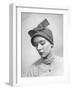 Model Posing in a Bonnet Styled Hat with Streamers That Are Drawn Around the Back of the Head-Nina Leen-Framed Photographic Print