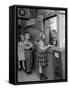 Model Post Office a Teacher Set Up in the Classroom for the Children to Learn About the Mail System-Nina Leen-Framed Stretched Canvas