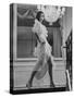 Model Prunelia Wearing a Marc Bohan Evening Dress-Bill Ray-Stretched Canvas
