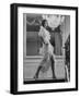 Model Prunelia Wearing a Marc Bohan Evening Dress-Bill Ray-Framed Photographic Print