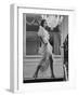 Model Prunelia Wearing a Marc Bohan Evening Dress-Bill Ray-Framed Photographic Print