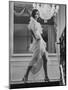 Model Prunelia Wearing a Marc Bohan Evening Dress-Bill Ray-Mounted Photographic Print