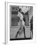 Model Prunelia Wearing a Marc Bohan Evening Dress-Bill Ray-Framed Photographic Print