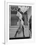 Model Prunelia Wearing a Marc Bohan Evening Dress-Bill Ray-Framed Photographic Print