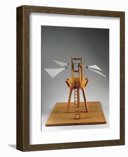 Model Reconstruction of Da Vinci's Design for a Vertical Ornithopter-Leonardo da Vinci-Framed Giclee Print