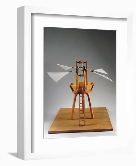 Model Reconstruction of Da Vinci's Design for a Vertical Ornithopter-Leonardo da Vinci-Framed Giclee Print