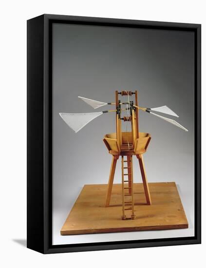 Model Reconstruction of Da Vinci's Design for a Vertical Ornithopter-Leonardo da Vinci-Framed Stretched Canvas