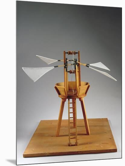 Model Reconstruction of Da Vinci's Design for a Vertical Ornithopter-Leonardo da Vinci-Mounted Giclee Print