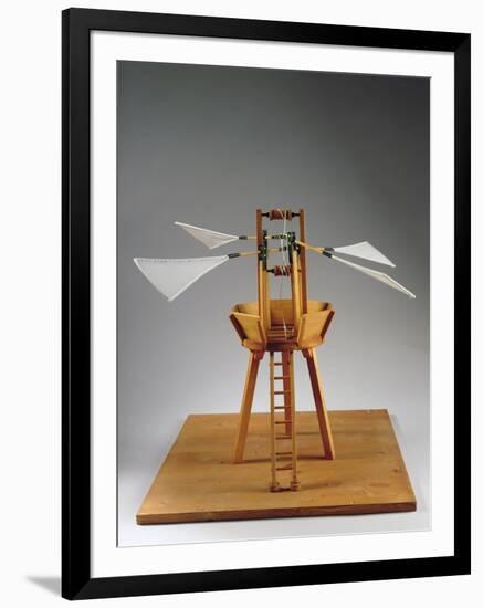 Model Reconstruction of Da Vinci's Design for a Vertical Ornithopter-Leonardo da Vinci-Framed Giclee Print