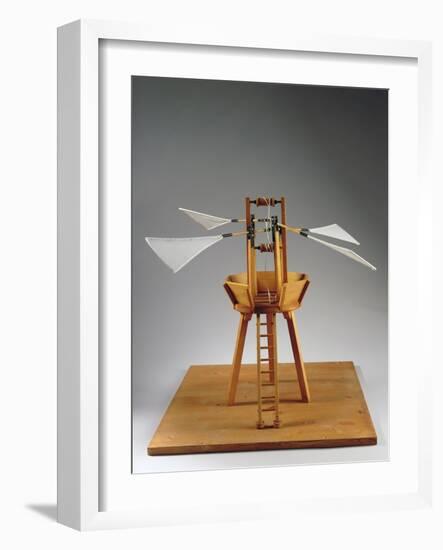 Model Reconstruction of Da Vinci's Design for a Vertical Ornithopter-Leonardo da Vinci-Framed Giclee Print