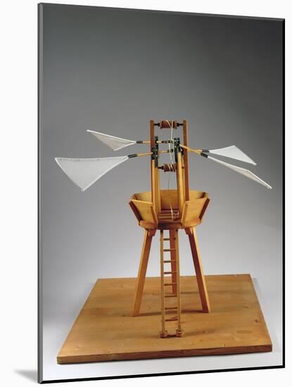 Model Reconstruction of Da Vinci's Design for a Vertical Ornithopter-Leonardo da Vinci-Mounted Giclee Print