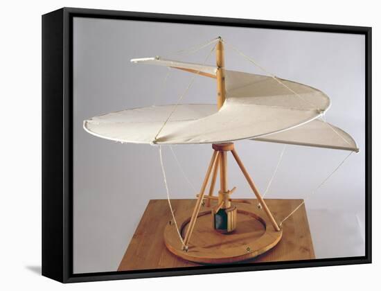 Model Reconstruction of Da Vinci's Design for an Aerial Screw-Leonardo da Vinci-Framed Stretched Canvas