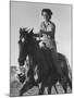 Model Riding a Horse-Allan Grant-Mounted Photographic Print