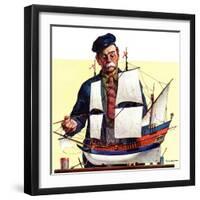 "Model Ship,"October 5, 1935-Gordon Grant-Framed Giclee Print