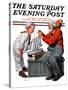 "Model Ship," Saturday Evening Post Cover, May 31, 1924-J.F. Kernan-Stretched Canvas