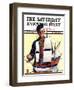 "Model Ship," Saturday Evening Post Cover, October 5, 1935-Gordon Grant-Framed Giclee Print