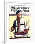 "Model Ship," Saturday Evening Post Cover, October 5, 1935-Gordon Grant-Framed Giclee Print