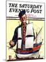 "Model Ship," Saturday Evening Post Cover, October 5, 1935-Gordon Grant-Mounted Giclee Print