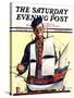 "Model Ship," Saturday Evening Post Cover, October 5, 1935-Gordon Grant-Stretched Canvas