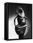 Model Showing Off Mushroom Pleats in the Slim Sheaths-Gjon Mili-Framed Stretched Canvas