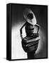 Model Showing Off Mushroom Pleats in the Slim Sheaths-Gjon Mili-Framed Stretched Canvas