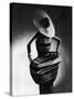 Model Showing Off Mushroom Pleats in the Slim Sheaths-Gjon Mili-Stretched Canvas