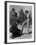 Model Showing Off Slacks as She Reads a First Aid Text Book in Washington Square Park-Nina Leen-Framed Photographic Print