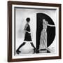 Model Sin May Zao Wearing a Late Day Dress and a Evening Dress-Bill Ray-Framed Premium Photographic Print