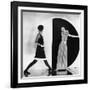 Model Sin May Zao Wearing a Late Day Dress and a Evening Dress-Bill Ray-Framed Premium Photographic Print