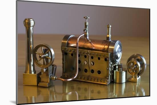 Model Steam Engine-paul fleet-Mounted Art Print