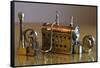 Model Steam Engine-paul fleet-Framed Stretched Canvas