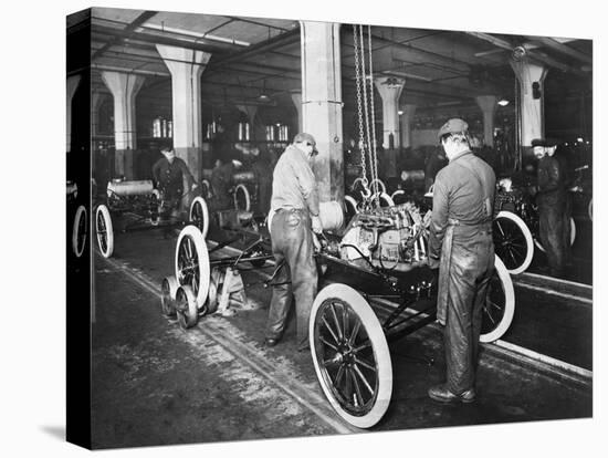 Model T Being Assembled in Ford Plant-null-Stretched Canvas