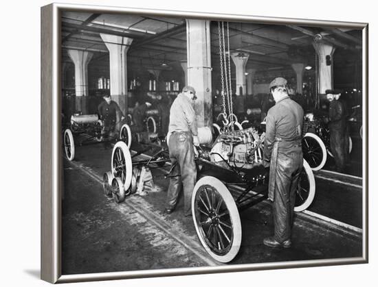 Model T Being Assembled in Ford Plant-null-Framed Photographic Print