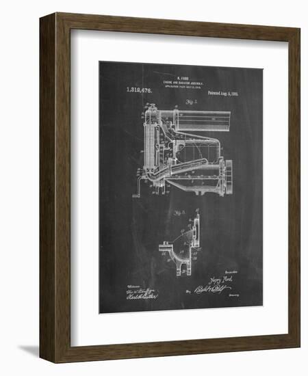 Model T Engine and Radiator Assembly-Cole Borders-Framed Art Print