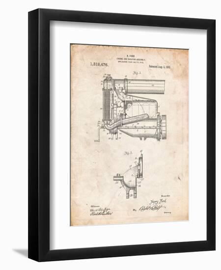 Model T Engine and Radiator Assembly-Cole Borders-Framed Art Print